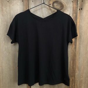 Old Navy Girls Active Go Dry Cutout Tee in Black Size XL 14
